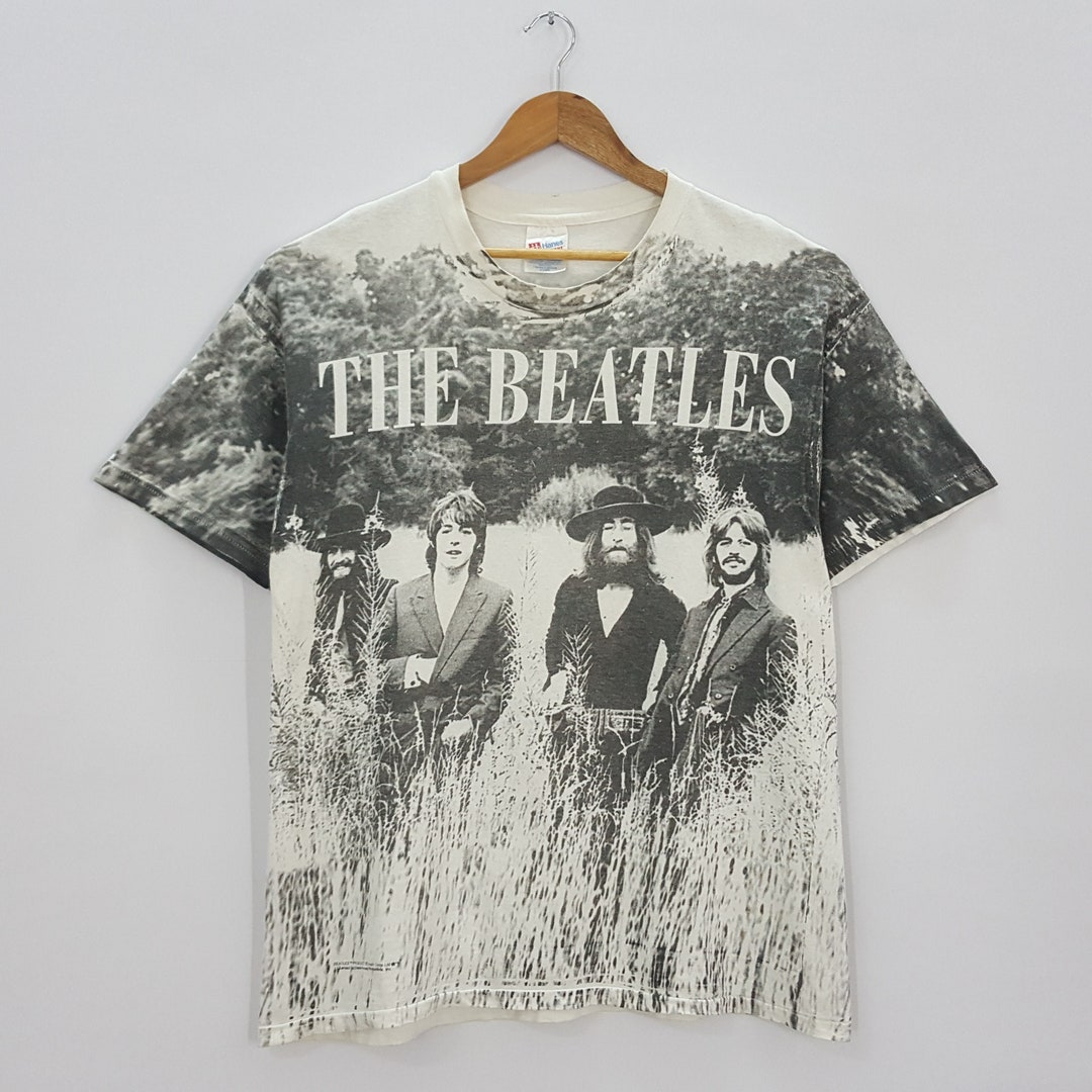 Vintage 90\'s THE BEATLES English Band Full Print T-shirt - Etsy