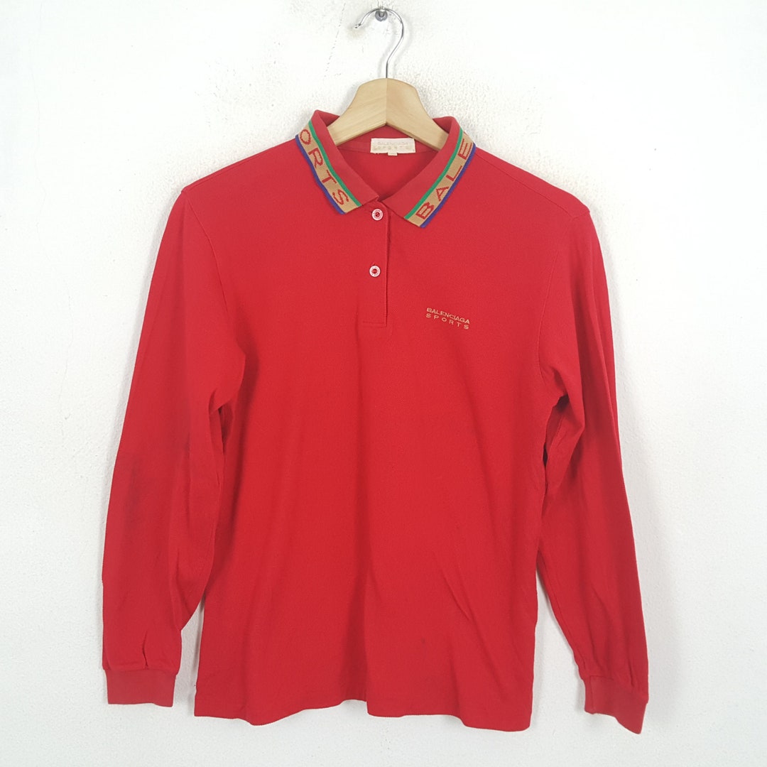 balenciaga red polo