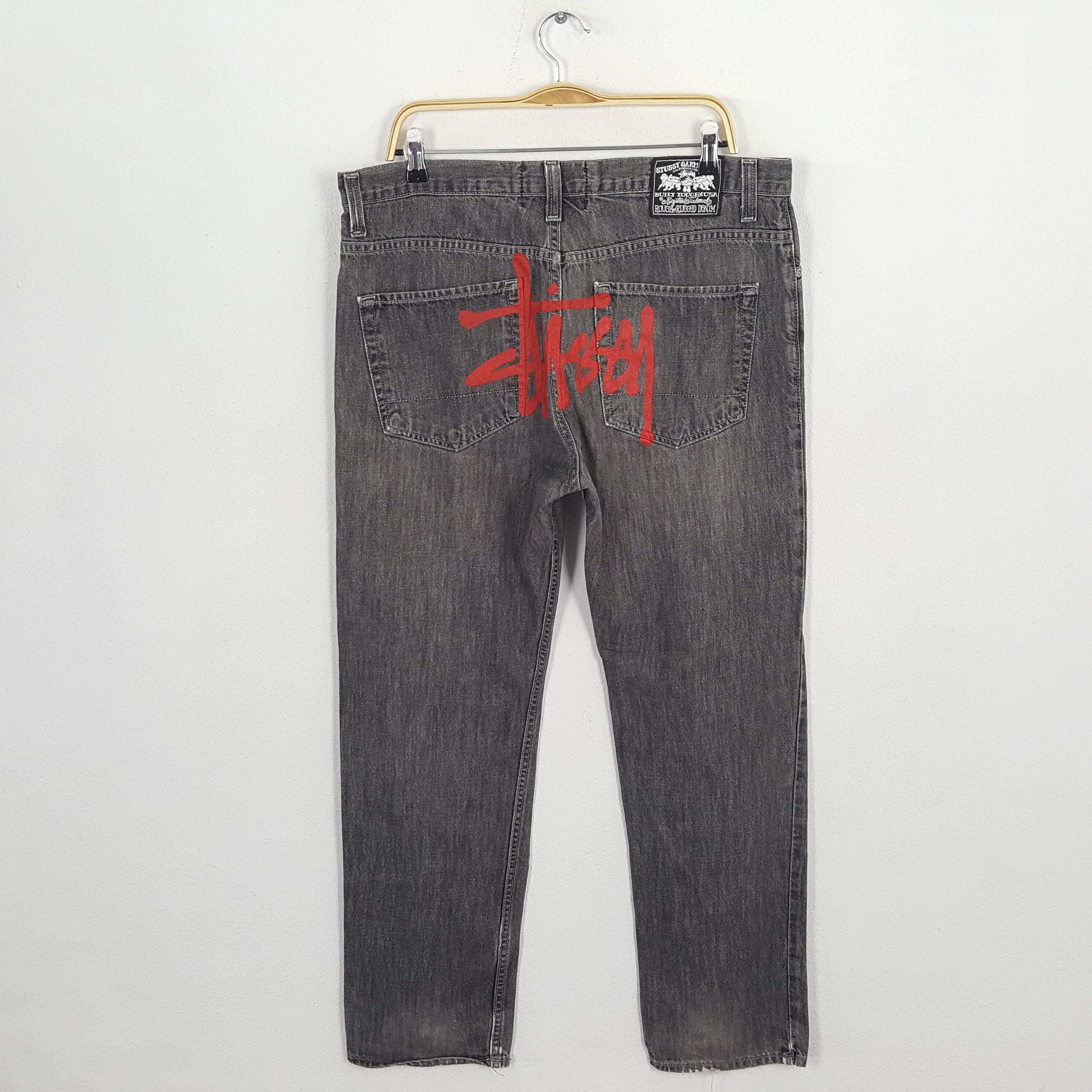 Denim Pants Stussy Rough And Tough Jeans Vintage Stussy Rough