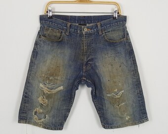 Vintage BEAMS japanische Marke Distressed Short Jeans