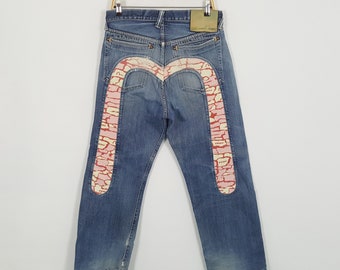 Vintage EVISU japanische Marke Daicock Rare Style Distressed Jeans