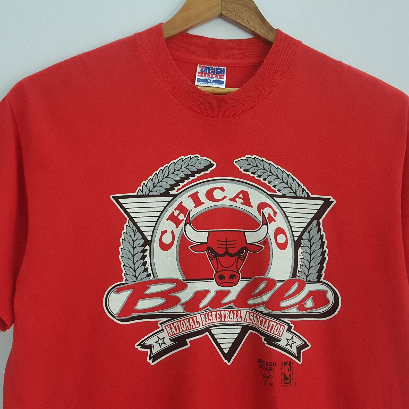 Vintage 90's CHICAGO BULLS Nba Team Tshirt Made USA Etsy