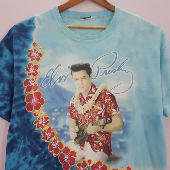 Vintage Elvis Presley Hawaii tie dye design t-shi… - image 2