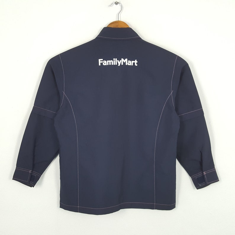 Giacca uniforme vintage da operaio giapponese FAMILY MART immagine 3