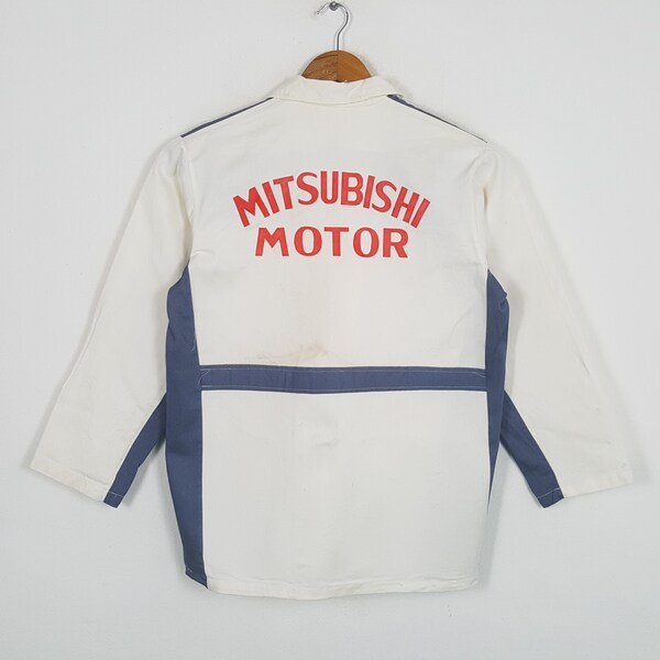 Chaqueta de carreras de deportes de motor japonesa MITSUBISHI MOTOR vintage