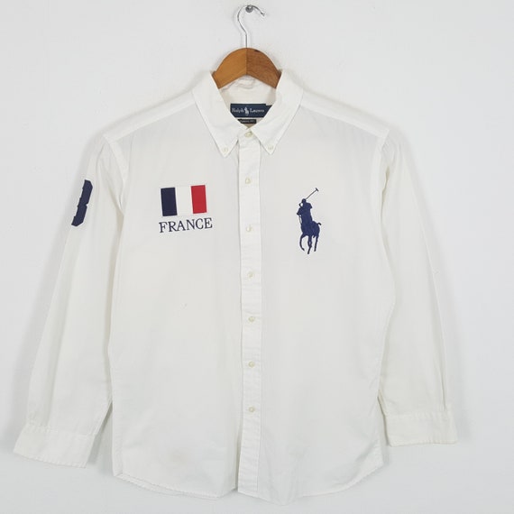 Vintage POLO by RALPH LAUREN Fashion Brand France Flag Shirt Etsy UK