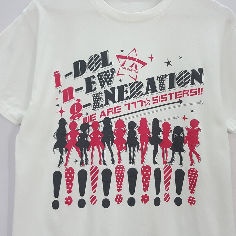 Vintage Idol New Generation Japanese anime 777 sisters tees image 2