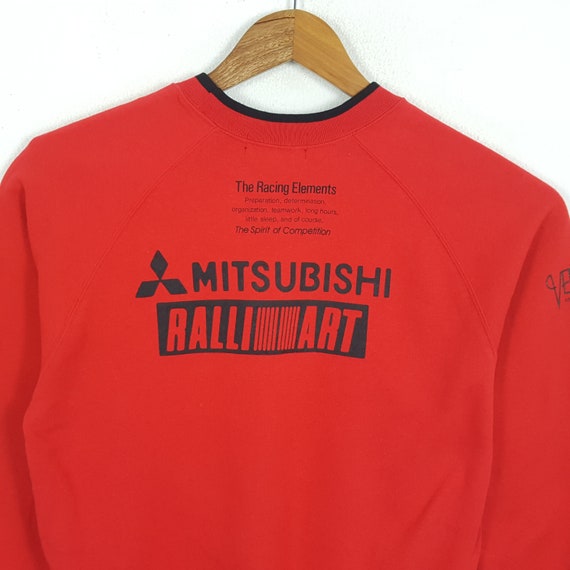 Vintage MITSUBISHI RALLI ART Japanese Racing Swea… - image 2