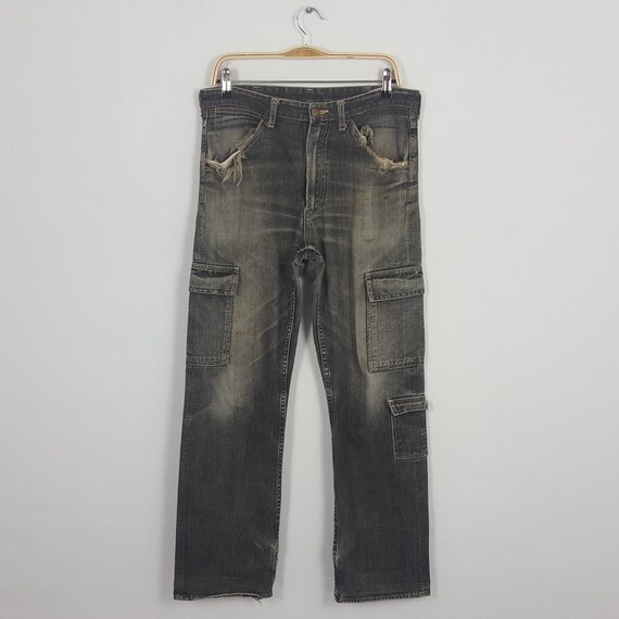 Vintage BAPE by the Bathing Ape Cargo Tactical Pocket Distressed Jeans Made in Japan Etsy Canada