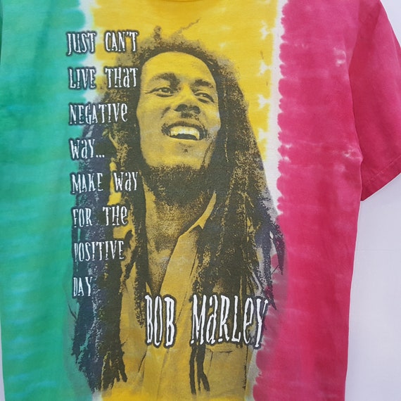 Vintage 90's BOB MARLEY tie dye nice design t-shi… - image 6