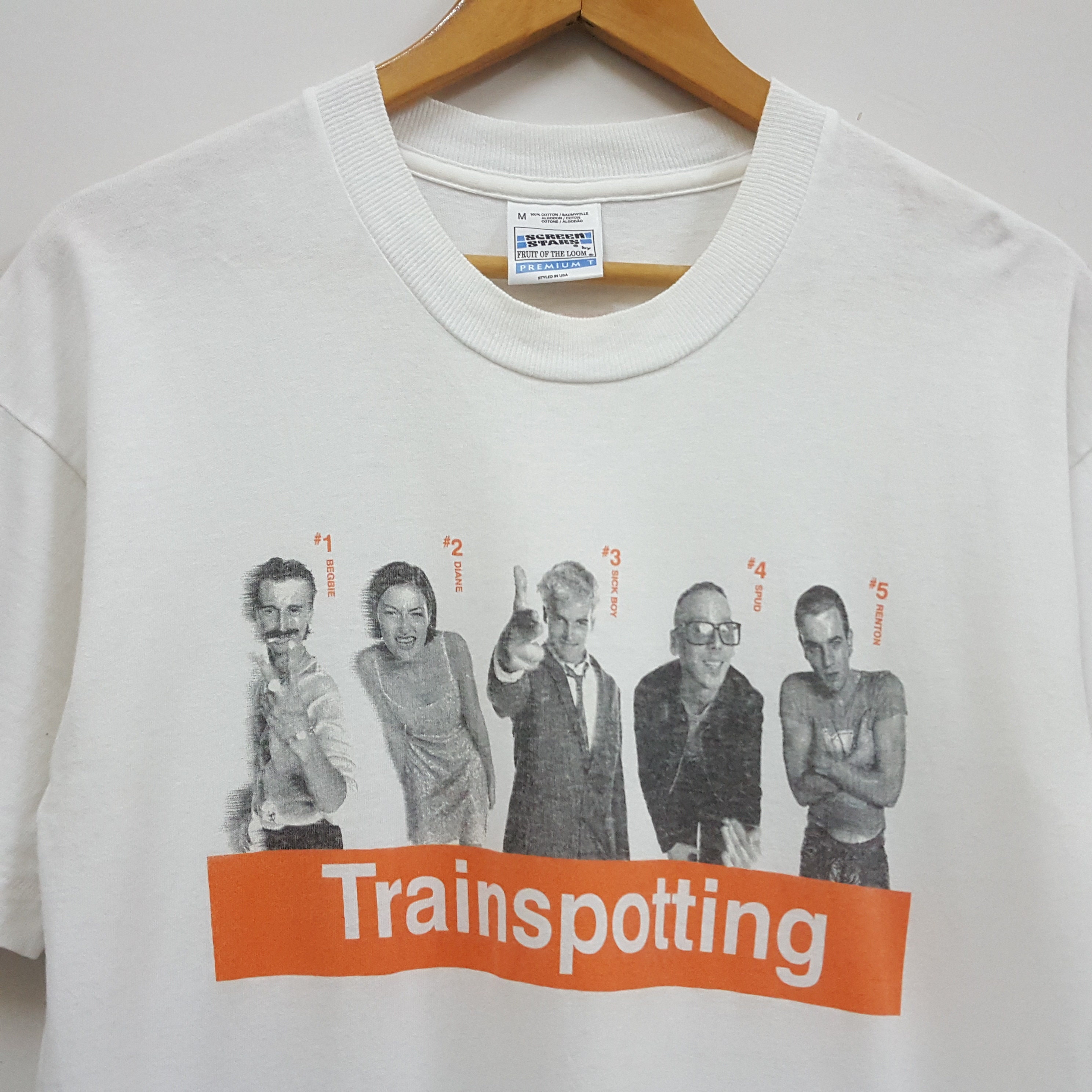 希少 90s Trainspotting Vintage Movie Tee Tシャツ/カットソー(半袖/袖なし) トップス メンズ 愛用