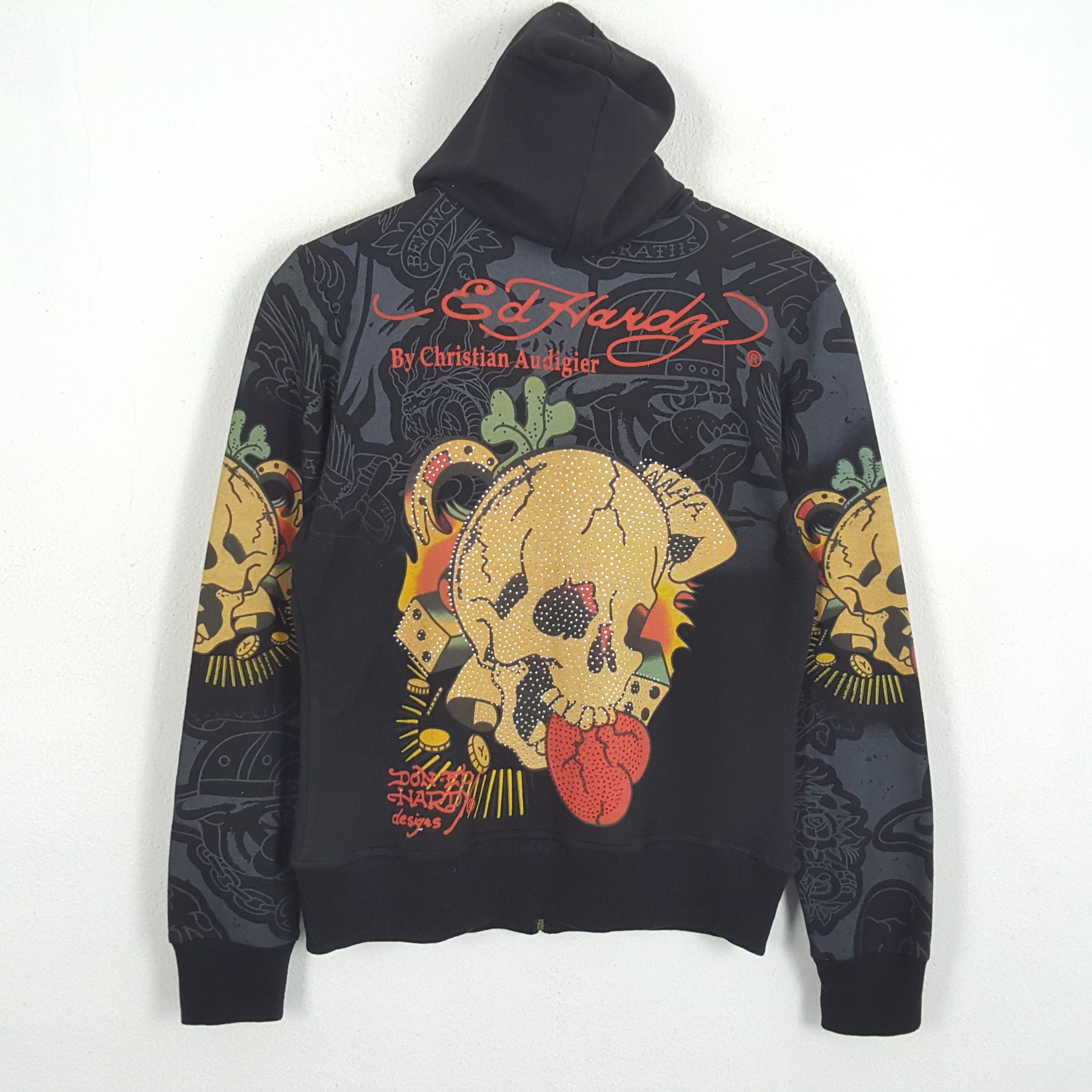 Vintage Ed Hardy Christian Audigier Italian Designer Hoodies 