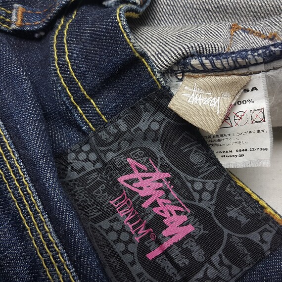 Vintage STUSSY Streetwear Custom Logo Denim Jeans - Etsy