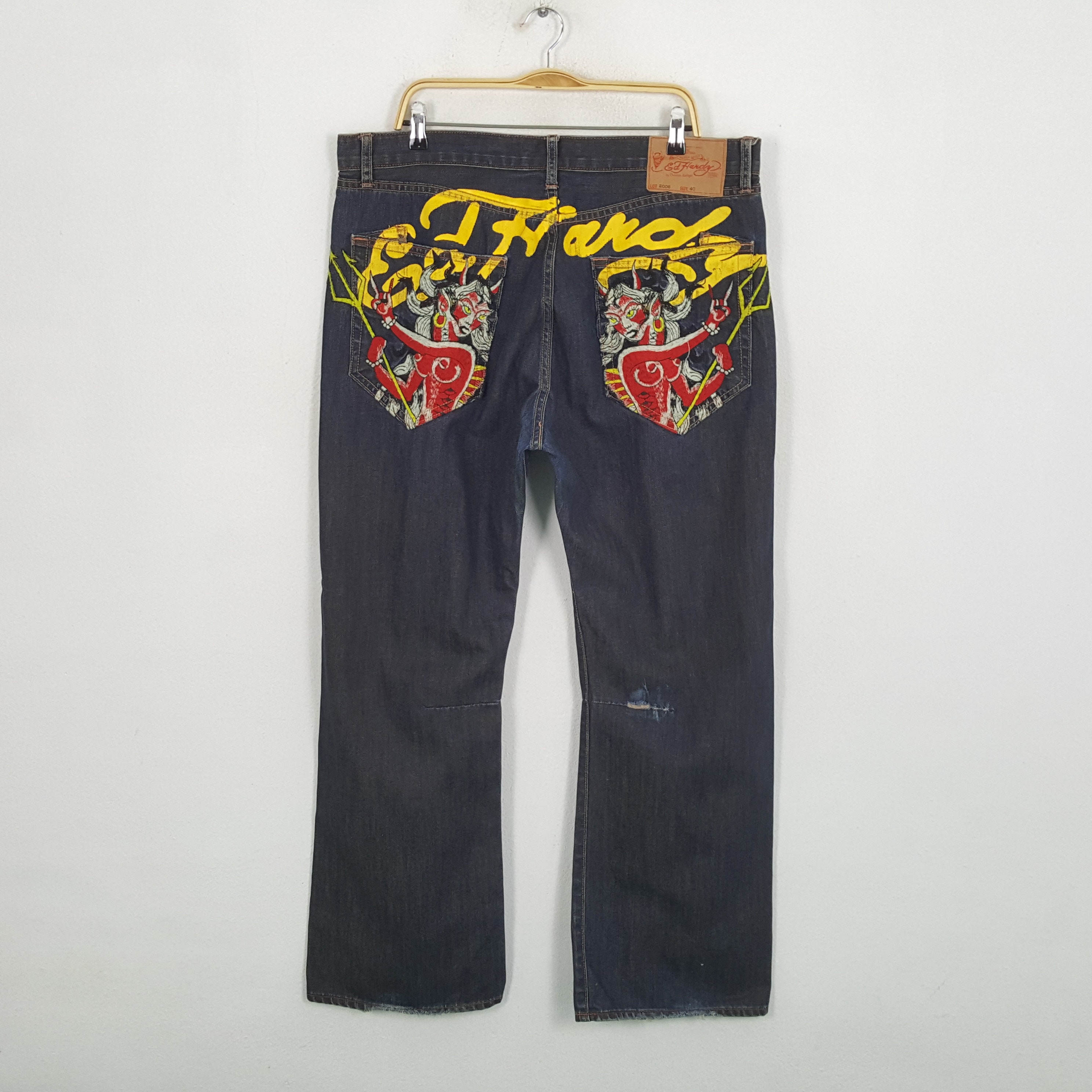 Vintage ED HARDY by Christian Audigier Designer Denim Jeans Etsy UK