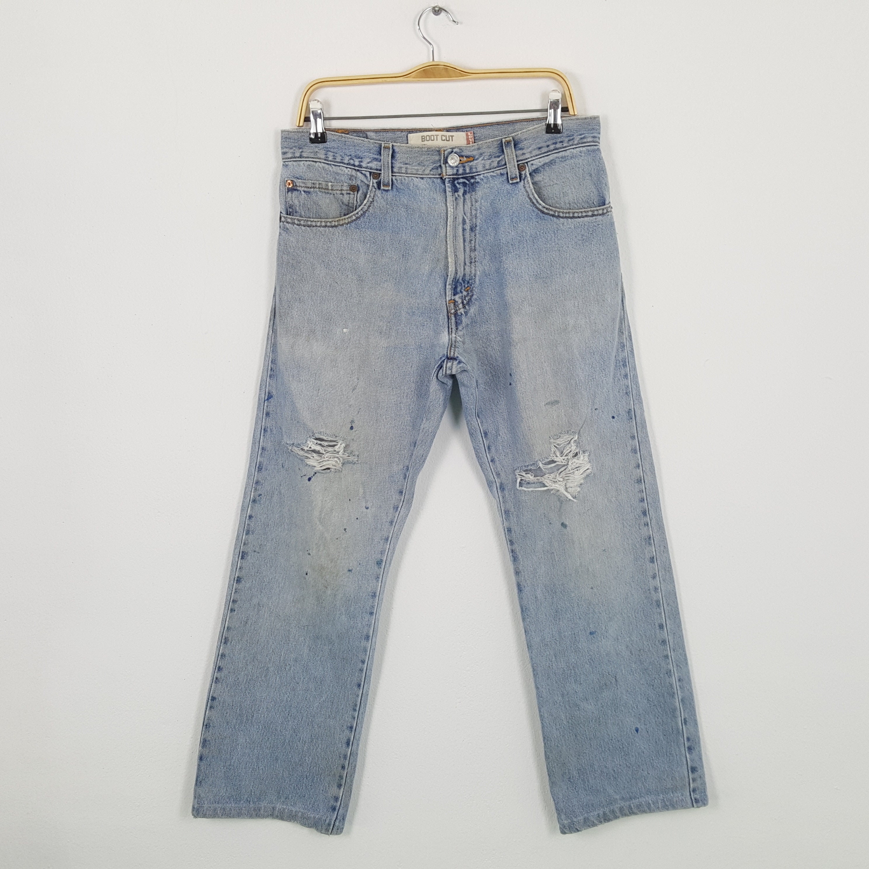 Vintage LEVI S American Distressed Kurt Cobain Style Jeans Etsy UK