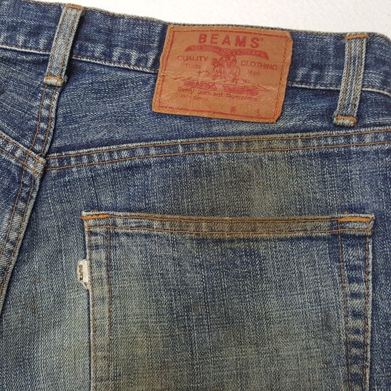 Vintage BEAMS Japanese Brand Distressed Short Jea… - image 10