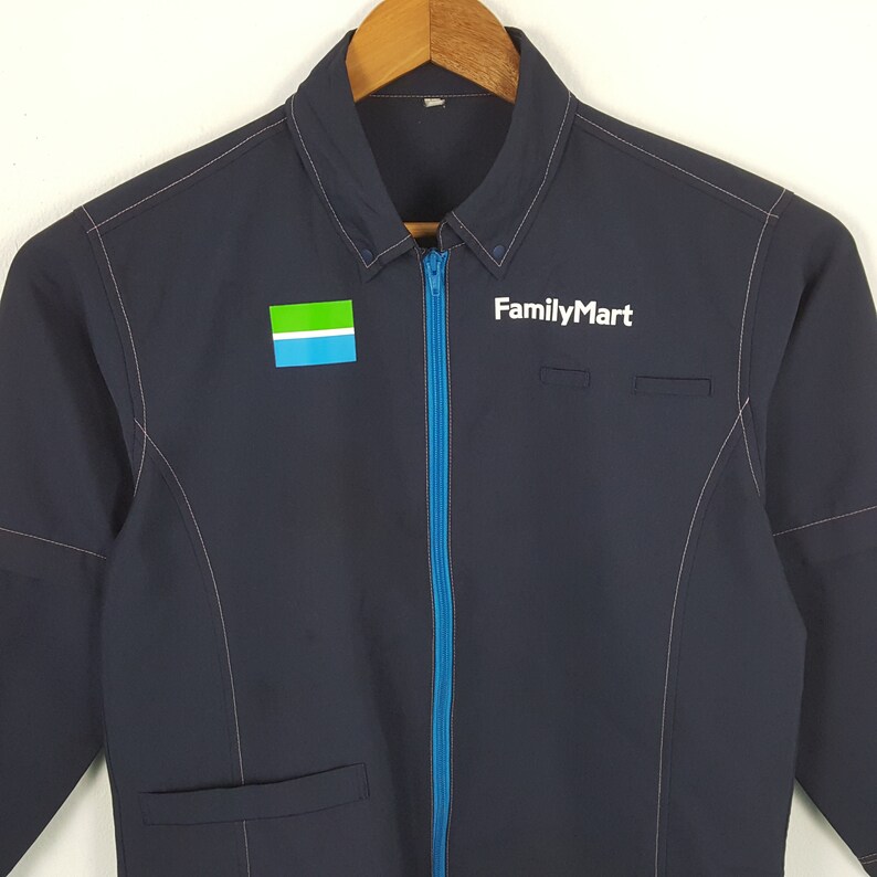 Giacca uniforme vintage da operaio giapponese FAMILY MART immagine 2