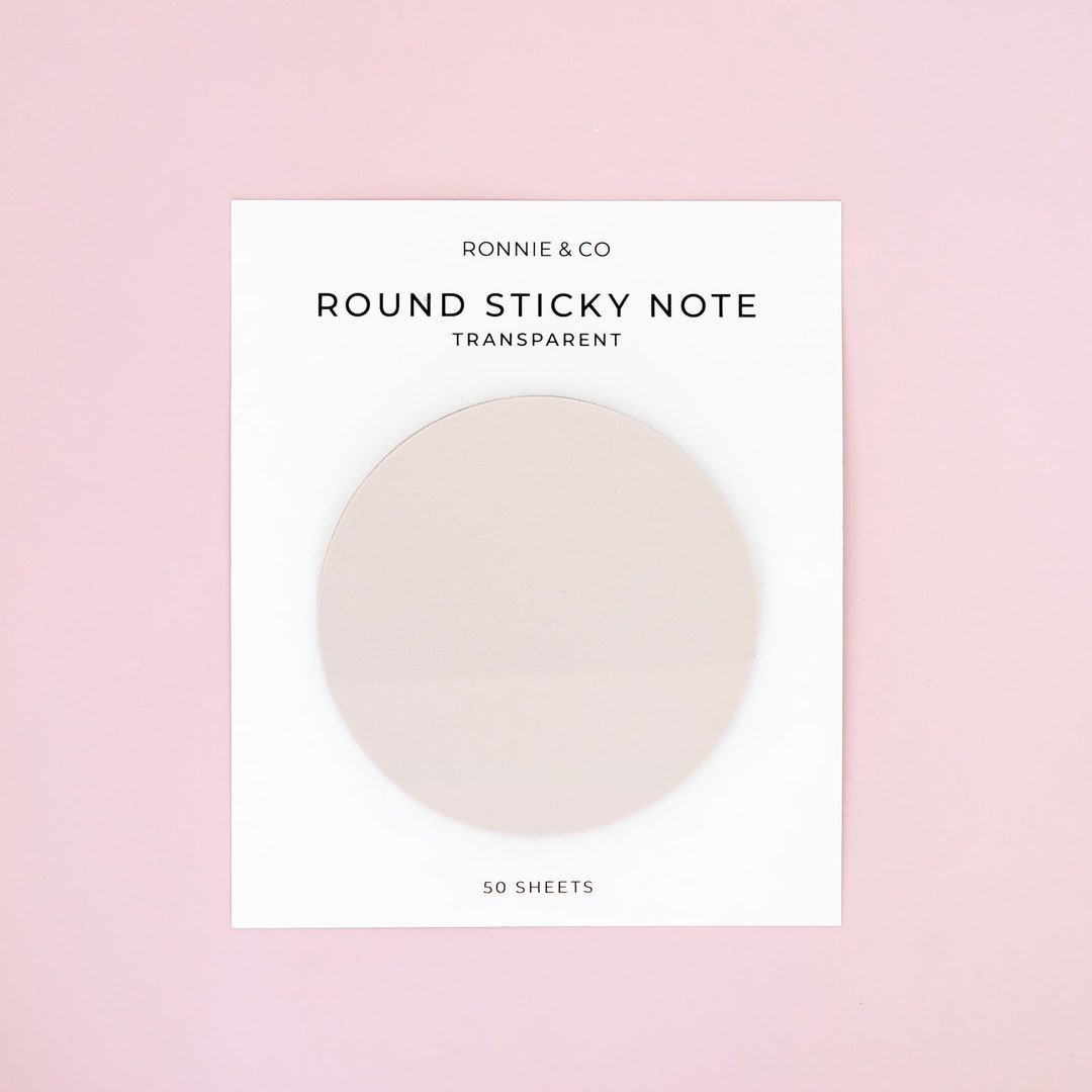 Transparent Sticky Note Large Round 7.5 X 7.5 Translucent Sticky Notes ...