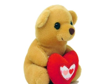 Bear Holding Heart 5 Inches tall Stuffed Animal for any Occasion such as Valentine's Day