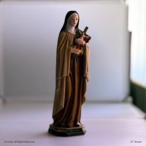 Saint Therese of Jesus Resin Statue - 12&quot; Catholic Figurine | Santa Teresa de Jesus, Figura Catolica - Estatua de Resina
