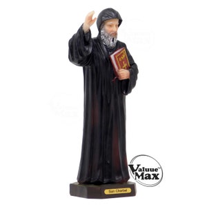 ValuueMax™ Saint Charbel Statue, Finely Detailed Resin, 8 Inch Tall Figurine #VM-79494