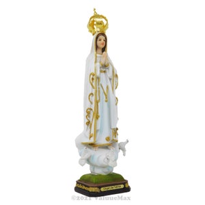Our Lady of Fatima Resin Statue - Virgen de Fatima, 12 Inch Catholic Figurine by moicla