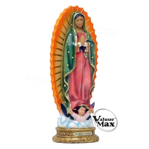 Our Lady of Guadalupe Resin Statue - Virgen Guadalupe, 12 Inch Catholic Figurine by moicla