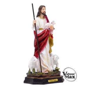 The Good Shepherd Resin Statue - El Buen Pastor, 8 Inch Catholic Figurine by moicla