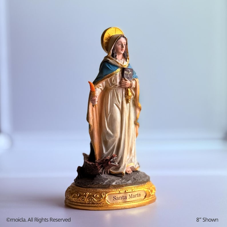 Saint Martha of Bethany Resin Statue - Catholic Figurine, Sizes 8"-12 ...