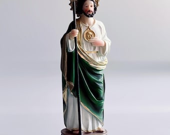 Saint Jude Thaddeus Resin Statue - 8" Catholic Figurine | San Judas Tadeo Statue