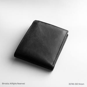 Genuine Leather Men's Bifold Wallet Modern Design Billetera Plegable para Hombre, Cartera de Piel