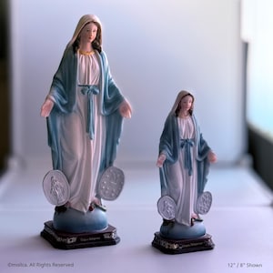 Our Lady of Grace Resin Statue - Catholic Figurine Sizes 8&quot;, 12&quot; and 16&quot; Available | Virgen Milagrosa, Figura Catolica - Estatua de Resina