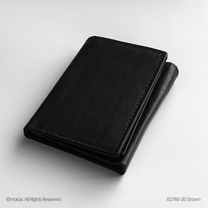 Cartera Trifold de Cuero Genuino para Hombre Diseño Moderno - Cartera Trifold para Hombre, Billetera de Piel