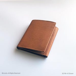 Genuine Leather Men's Trifold Wallet Modern Design - Cartera Trifold para Hombre, Billetera de Piel