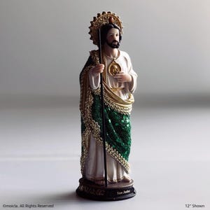 Saint Jude Thaddeus Resin Statue - 12&quot; Catholic Figurine | San Judas Tadeo, Figura Catolica - Estatua de Resina