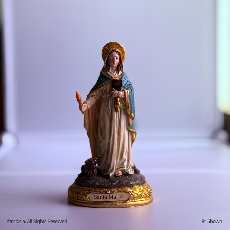 Saint Martha of Bethany Resin Statue - Catholic Figurine, Sizes 8"-12 ...