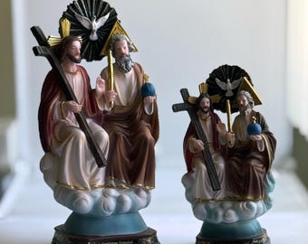 The Holy Trinity Resin Statue – Catholic Figurine, Sizes 9″ – 12″ Available | Santisima Trinidad, Figura Catolica – Estatua de Resina