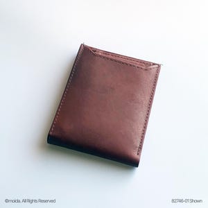 Genuine Leather Men's Bifold Wallet Modern Design Billetera Plegable para Hombre, Cartera de Piel