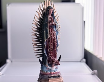 Estatua de Resina de Nuestra Señora de Guadalupe - Figura Católica de 12" / Estatua Virgen Guadalupe, Figura Católica - Resina
