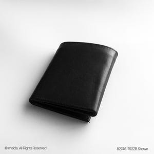 Genuine Leather Men's Trifold Wallet Modern Design - Cartera Trifold para Hombre, Billetera de Piel