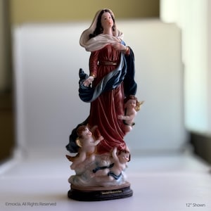Immaculate Conception of Mary Resin Statue - 12&quot; Catholic Figurine | Inmaculada Concepcion de Maria, Figura Catolica - Resina
