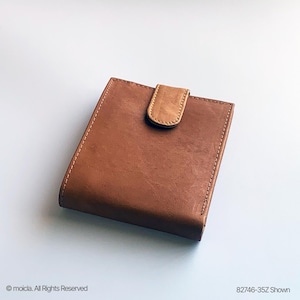 Genuine Leather Men's Bifold Wallet Modern Design Billetera Plegable para Hombre, Cartera de Piel