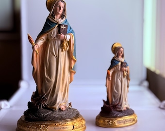 Saint Martha of Bethany Resin Statue - Catholic Figurine, Sizes 8&quot;-12&quot; Available | Sta Marta de Betania, Figura Catolica - Estatua de Resina