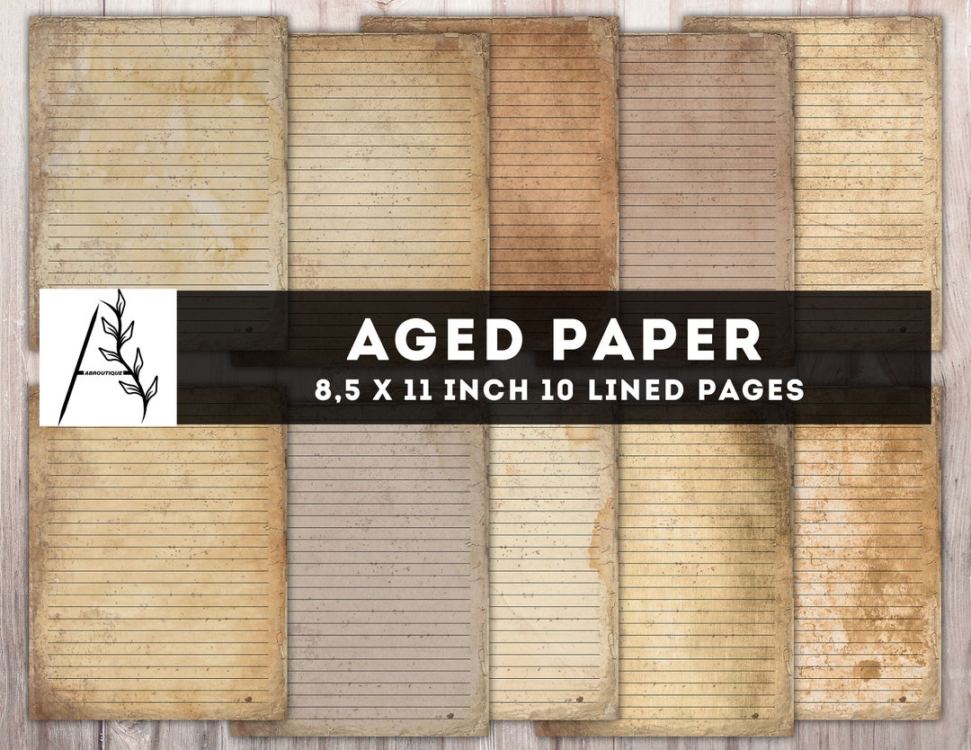 Old Blank Lined Pages, Aged Lined Paper, Blank Vintage Pages, Diary ...