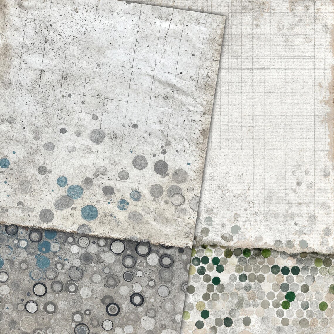 Worn Dots Printable Paper, Distressed Polka Dot Junk Journal Background ...