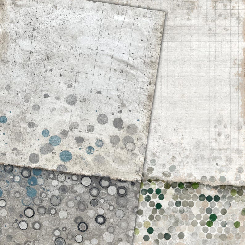 Worn Dots Printable Paper, Distressed Polka Dot Junk Journal Background ...