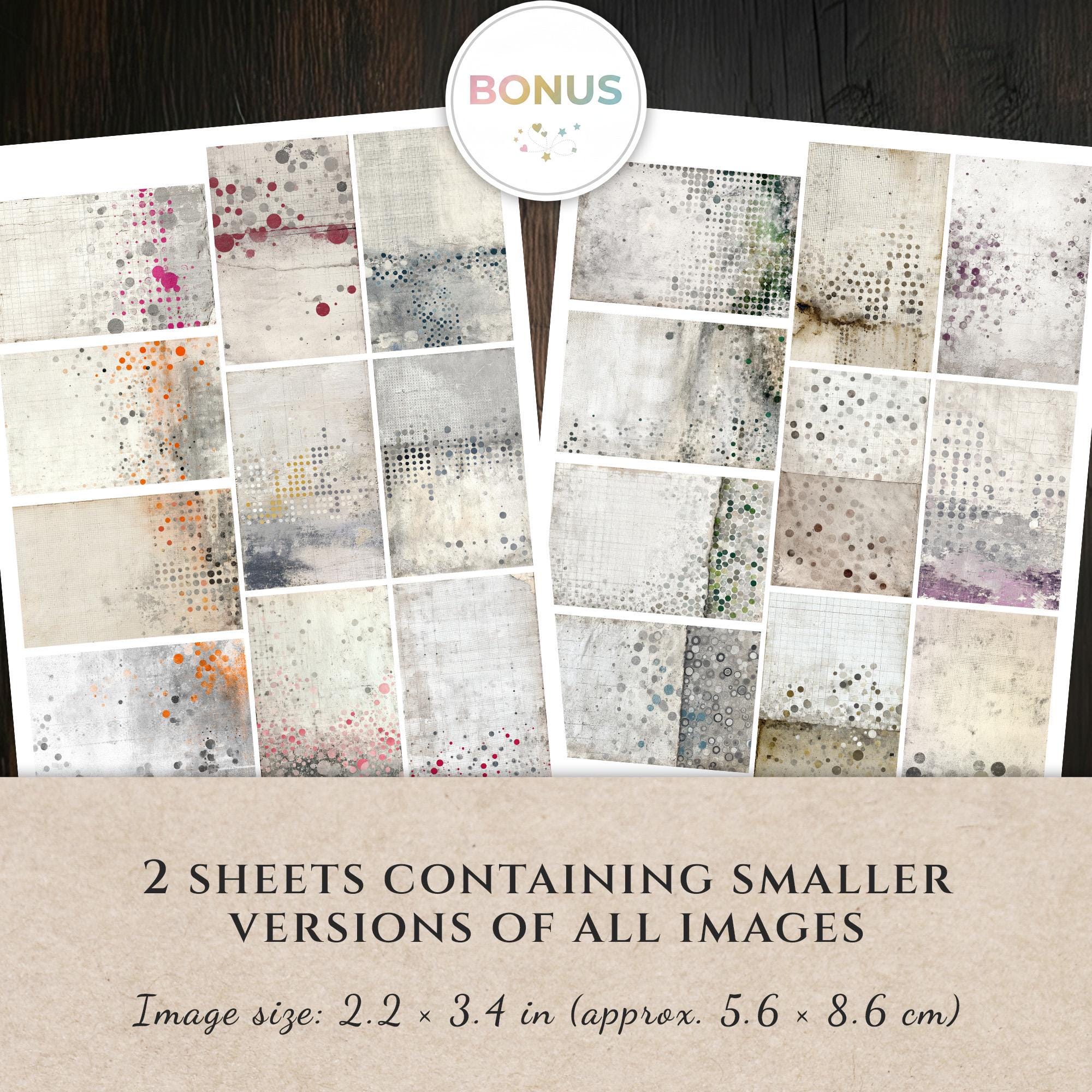 Worn Dots Printable Paper, Distressed Polka Dot Junk Journal Background ...