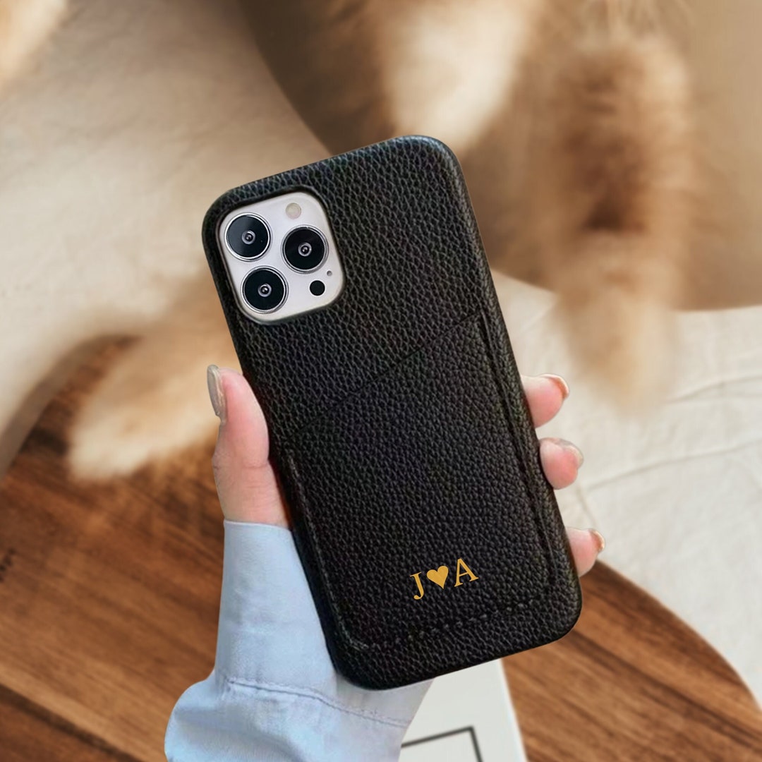 Personalized Leather Phone Case for iPhone 15 14 13 Pro Max Custom