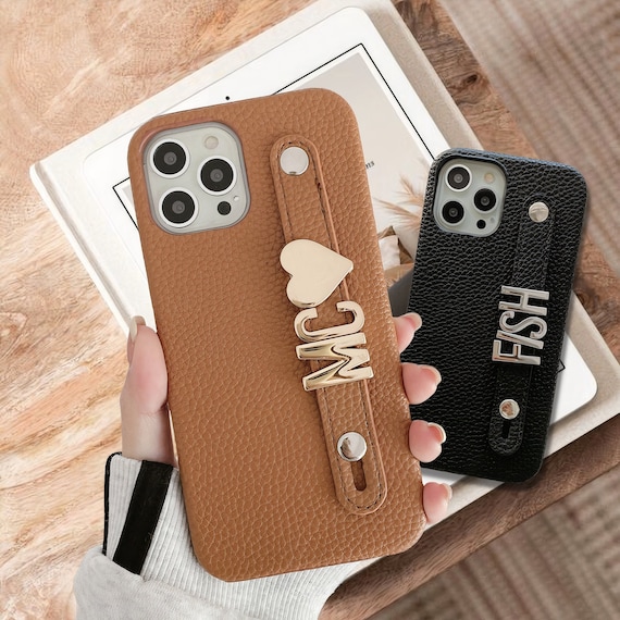 For iPhone 15 Pro Max 14 13 12 11 Custom Personalized Leather