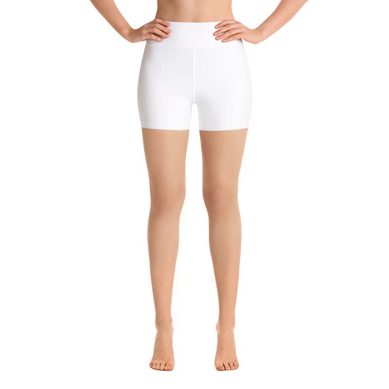 white yoga shorts womens
